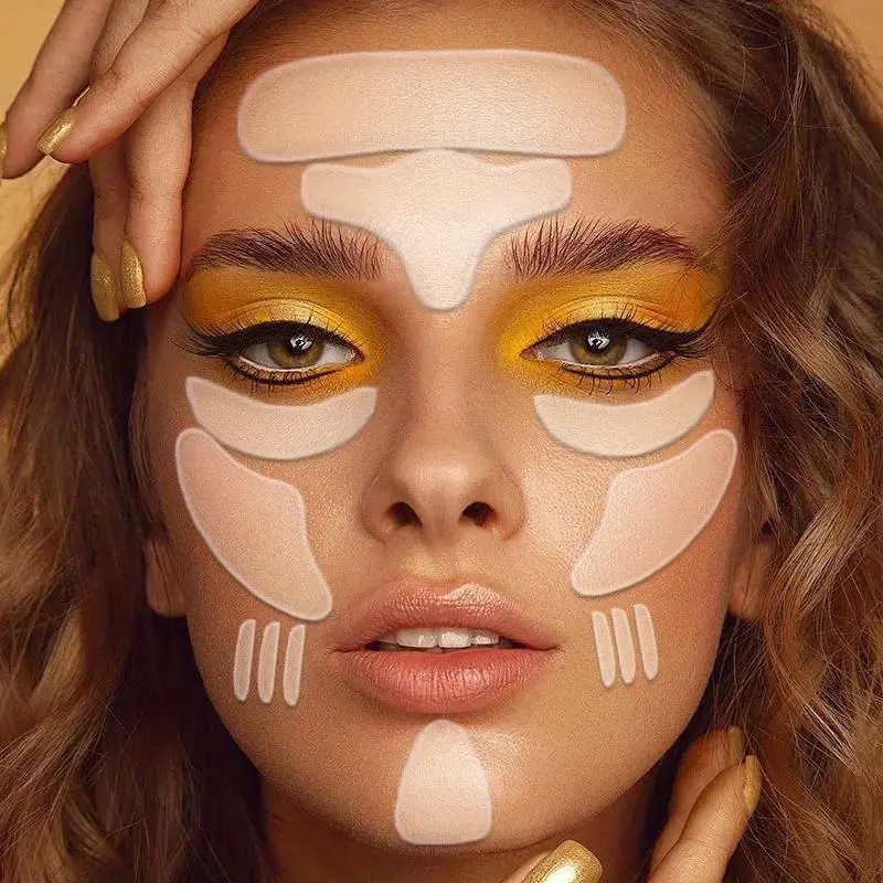 18 PCS silicone patch, include Face patch, neck patch and heart-shaped chest patch, Beauty and personal care Personal care transparent silicone patch, skin care tool
