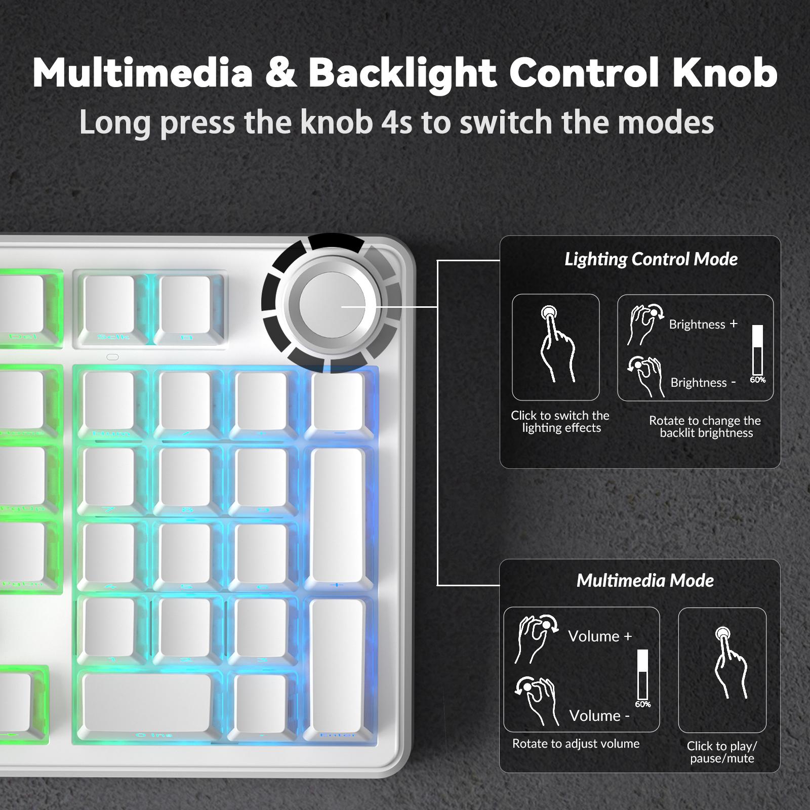 【Silent keyboard】AULA F99 Pro Wireless Mechanical Keyboard-Silent Version,BT5.0/2.4GHz/USB-C Hot Swappable Custom Keyboard,Gasket Structure,Pre-lubed Linear Switches RGB Backlit Computer Gaming Keyboards,White dealsforyoudays TikTokShopfalldealsforyou 【Silent keyboard】AULA F99 Pro Wireless Mechanical Keyboard-Silent Version,BT5.0/2.4GHz/USB-C Hot Swappable Custom Keyboard,Gasket Structure,Pre-lubed Linear Switches RGB Backlit Computer Gaming Keyboards,White dealsforyoudays TikTokShopfalldealsforyou