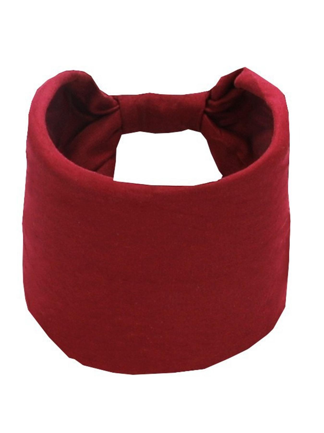 1 PC Fashionable Polyester Cotton Plain Wide Headband, Sporty Sweat-Absorbing Headscarf, All-Season Wear, Comfortable Fabric Material