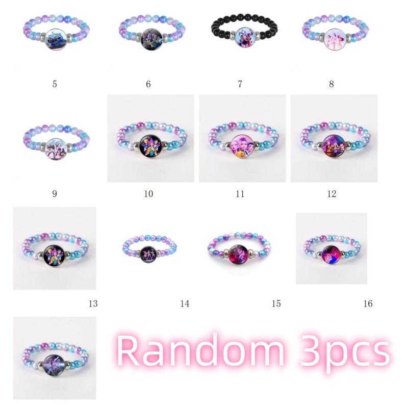 Gradient Dreamy Sparkle Bead Bracelet, Anime Witch Idol Friendship Jewelry Gift, Sweet Cool Best Friend Pendant Chain, Exquisite Trendy Bracelet