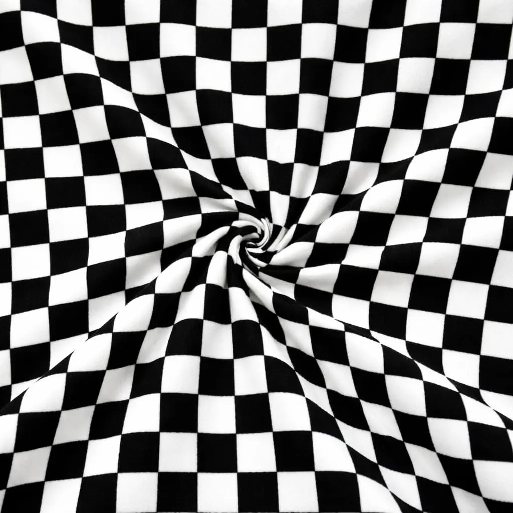 |   Fleece Fabric |   Blanket Fabric |   72"X60" |   Polar Fleece |   Soft, Plush, Anti-Pill |   Poncho, Pillow Cover, PJ Pants, Cushion, Liners, Eye Mask (Checkered B&W, 2 Yards)