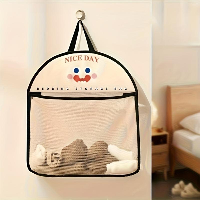 1 Hanging Mesh Storage Bag - Breathable Fabric Finishing Bag with Cute Animal Patterns, Space Saving Folding Design, Suitable for Underwear, Socks, Wall Mounted Laundry Additions, Ideal Gift for Home Finishing, 4 Seasonal Storage Bags Available