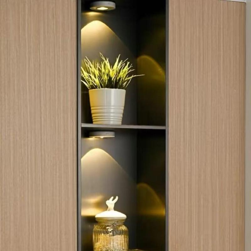 Human Motion Sensing Cabinet Light, USB Rechargeable Wireless Remote Control Ambiance Lighting, Magnetic Three-Color Changing LED Lamp, Decorative Lights