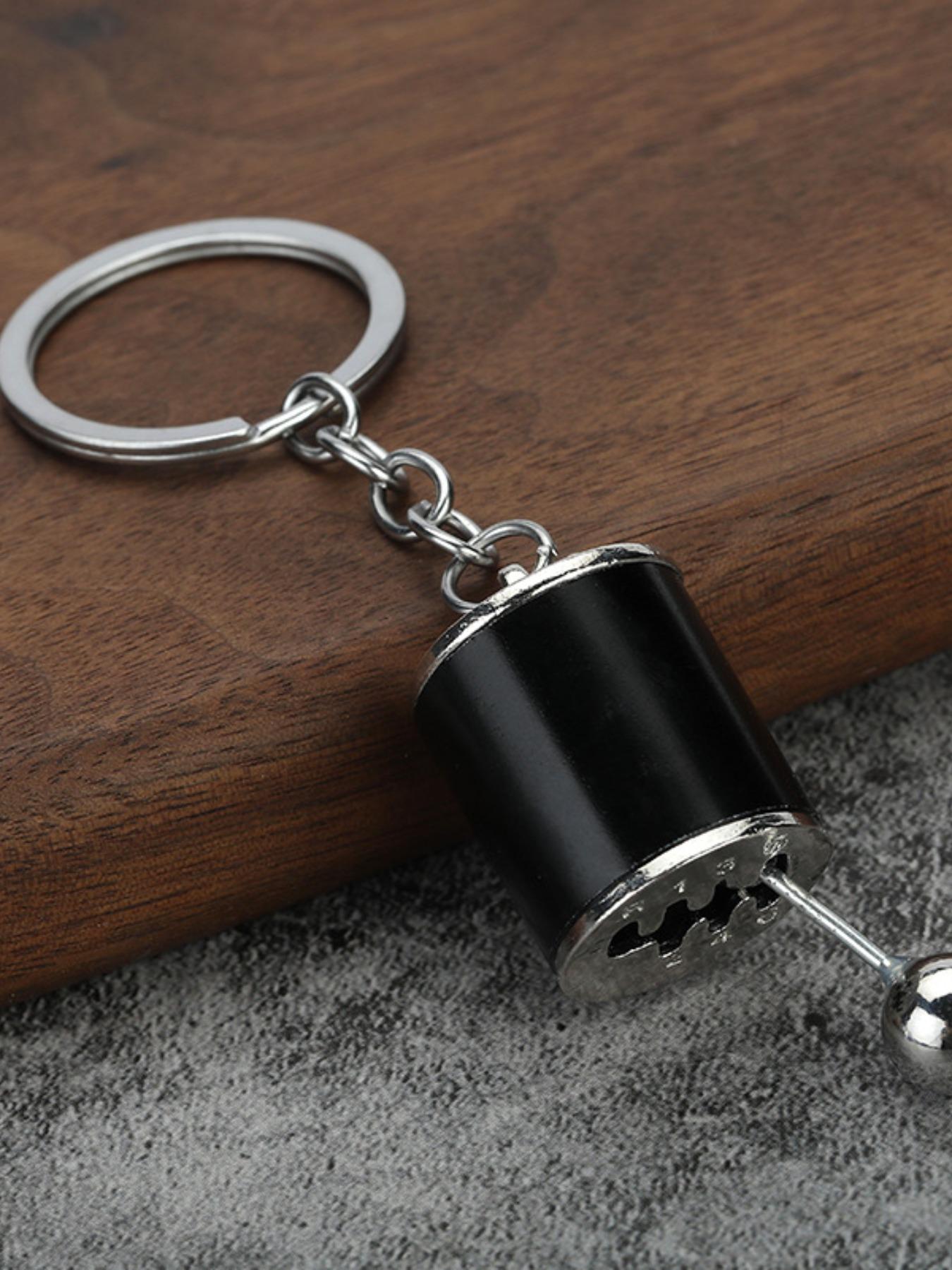 Wind Manual Transmission Keychain, Moveable Gear Head Pendant, Car Modification Culture, Unique Gift for Car Enthusiasts, Bag Charm, Car Key Chain