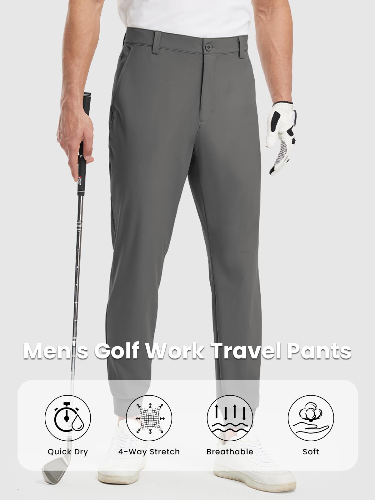 TBMPOY Men's Stretch Fit Casual Work Golf Pants Joggers Pants  with 4 Pockets