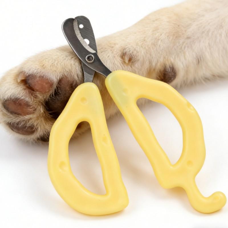 Cheese Cat Dual-Hole Small Blind Clipper, Pet Cat Kitty Scissors, Cat Claw File, Essential Grooming Tool for Cats, Easy-To-Use Design, Grooming Supplies