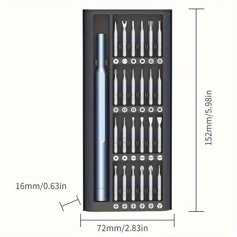 24-In-1 Multi-Functional Precision Screwdriver Set, Stainless Steel, Complete Tool Bit Removal, Compact Carrying Case, Professional Toolkit, Replaceable Screwdriver Bits, Multipurpose Switchable Screwdriver