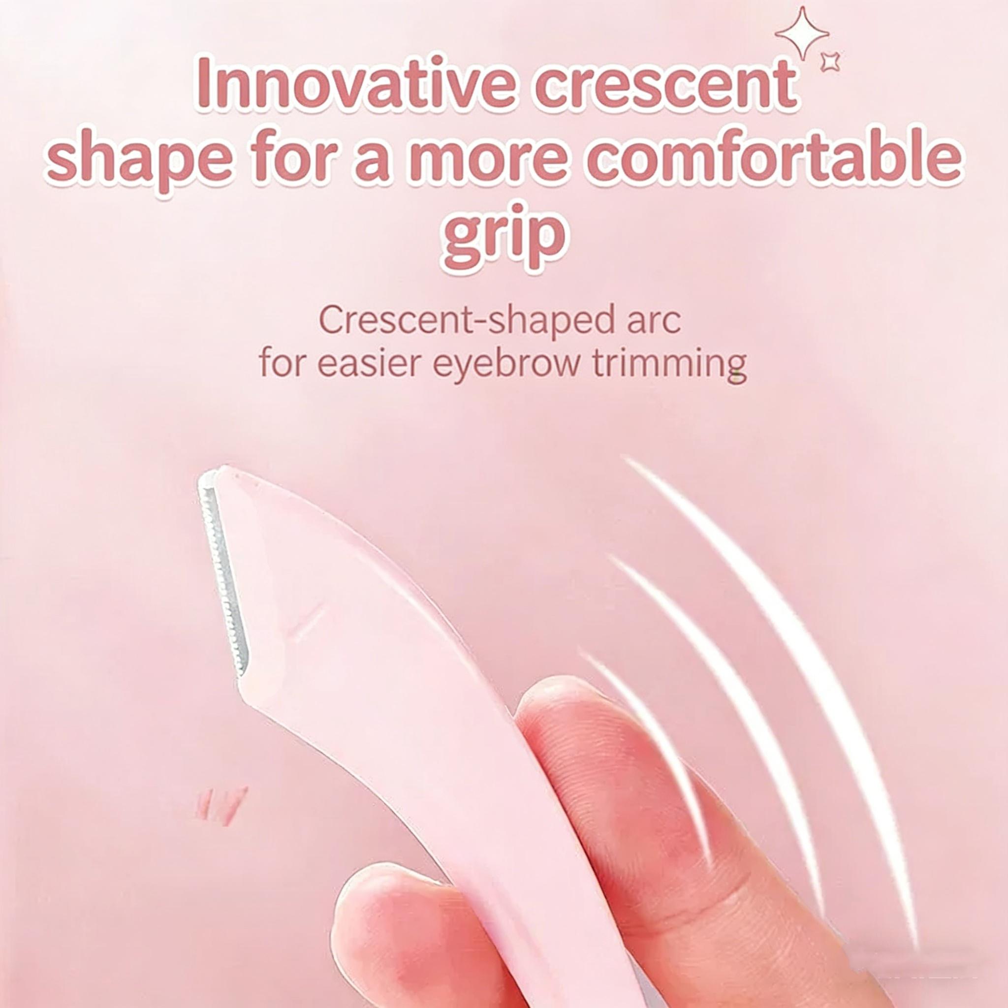 3pcs/lot Hot Selling Eyebrow Razor and Precision Eyebrow Scissors Grooming Kit, Safety Micro-Blade Razor, Stainless Steel Blades, Makeup Tool, Precision Grooming Kit