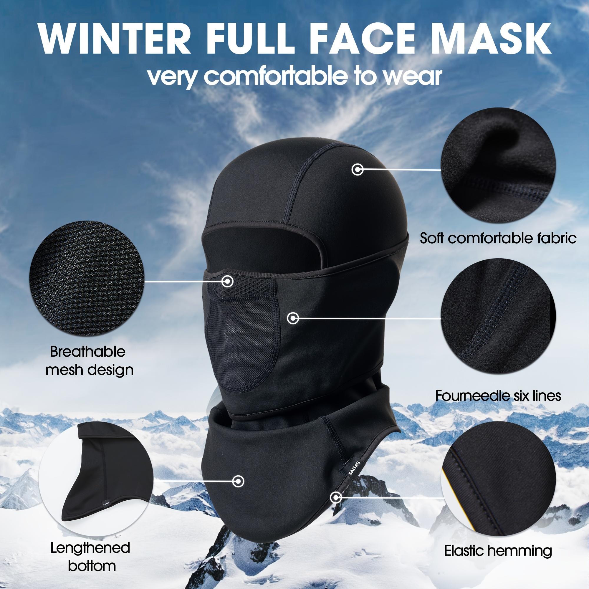 Unisex Windproof Balaclava Ski Mask, Warm Full Face Covering for Outdoor Snow Sports & Cold Weather Work, Men Women Winter Protective Gear
