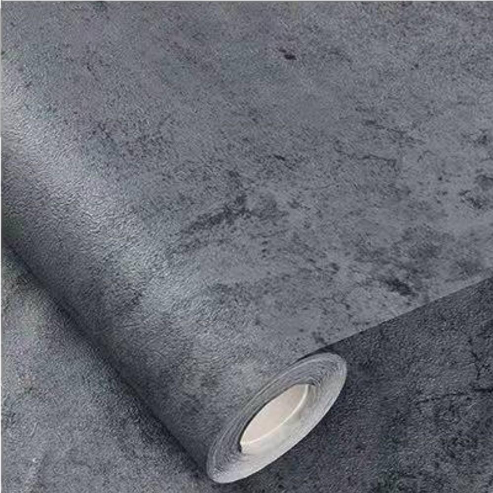 Industrial Cement Grey PVC Waterproof Wallpaper Clothing Store Living Room Decor Contact Paper Vinyl Self Adhesive Wall Stickers