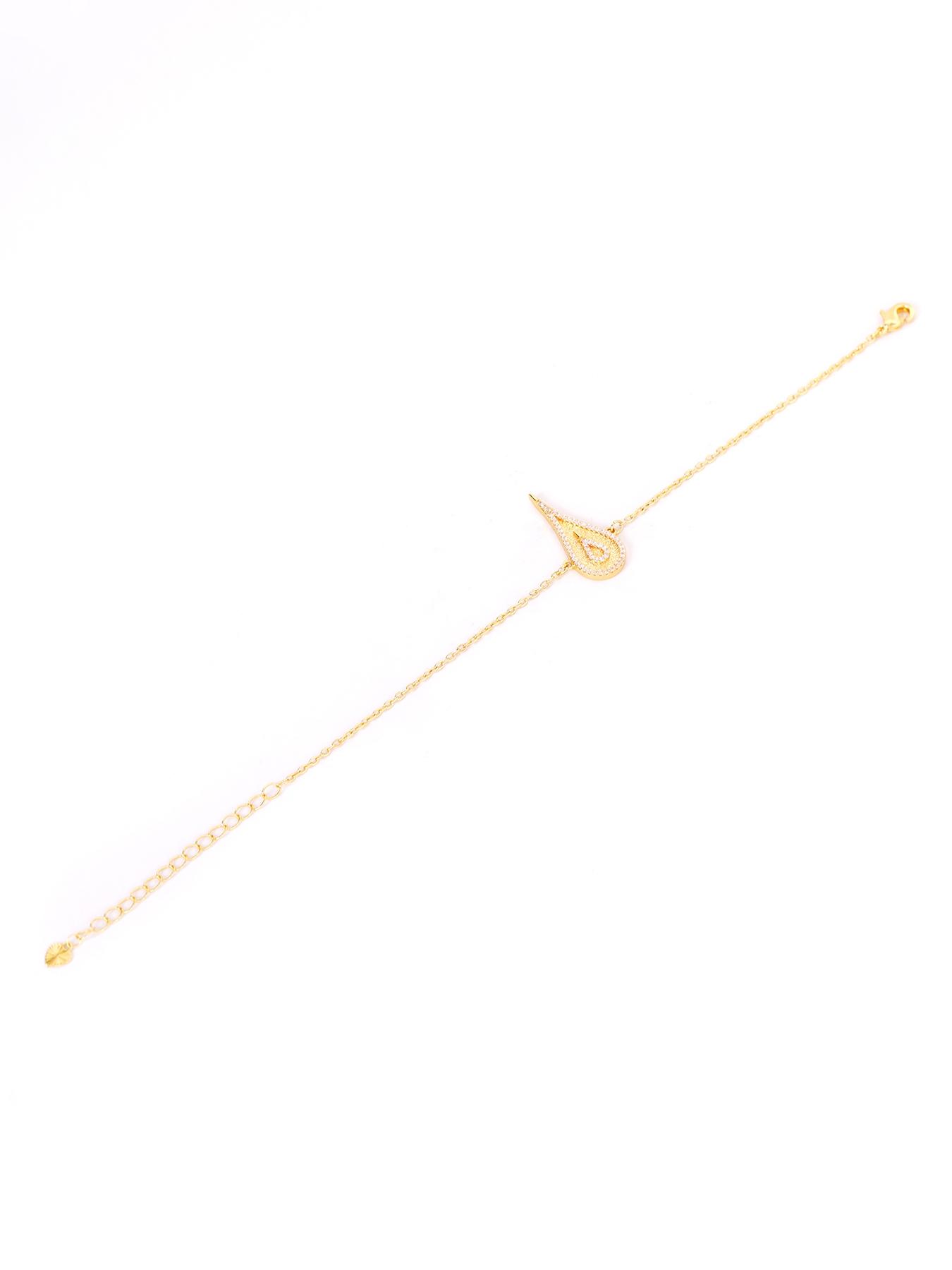 Luxury Minimalist 18K Gold Plated Teardrop Bracelet, Dainty Adjustable Chain For Women, Perfect Daily Office & Bestie Gift