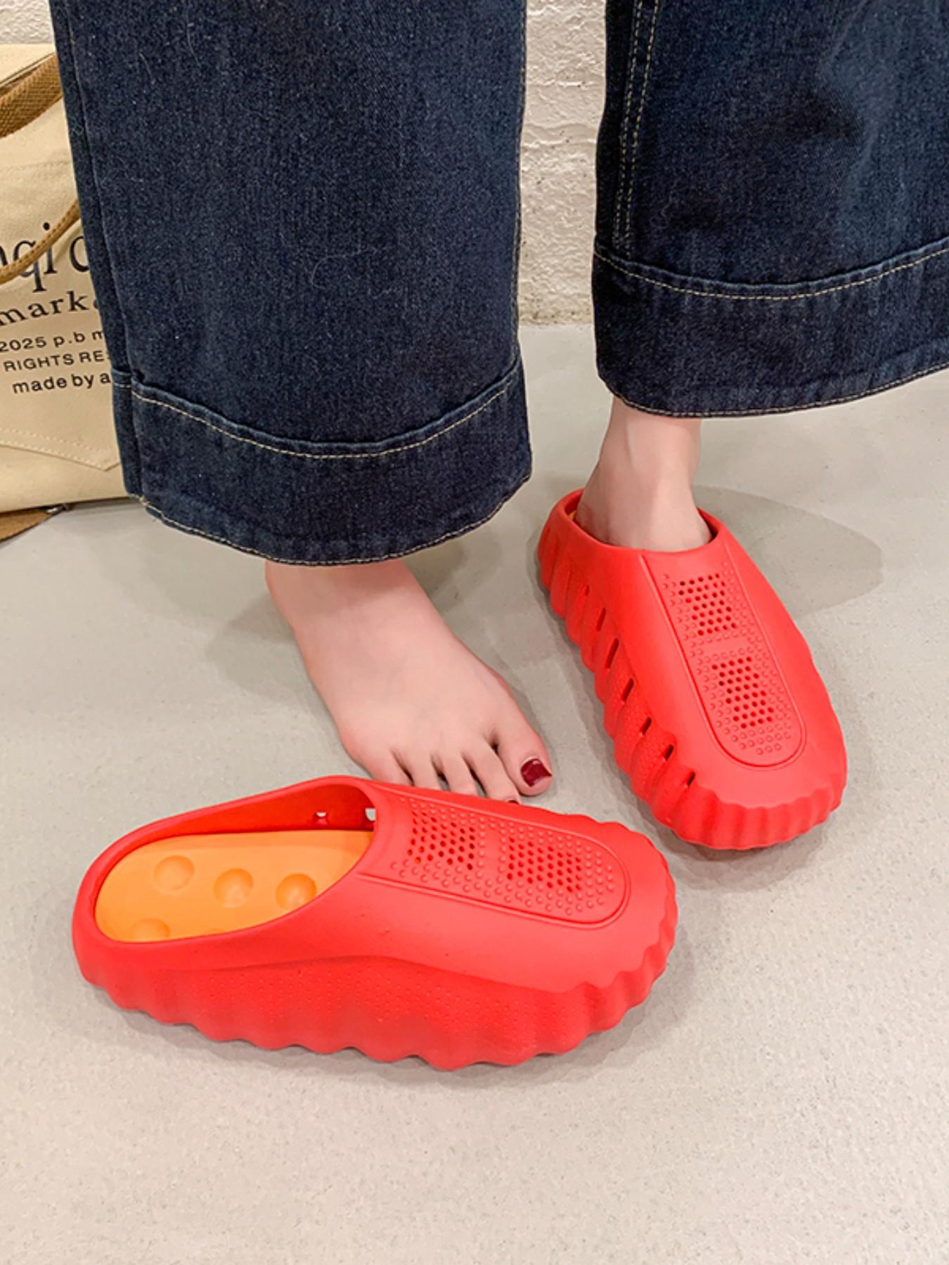 2026 Style Massage Slippers, Couples' Comfortable Soft Outdoor Sports Shoes, Men's Toe-Over Slippers, All Seasons Eva Material