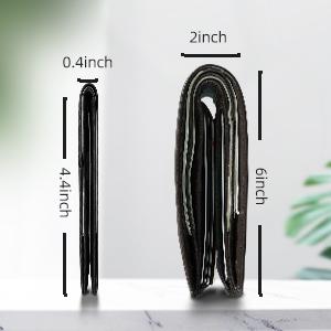 GSOIAX Men's Ultra-Thin Leather RFID Bifold Wallet with Money Clip