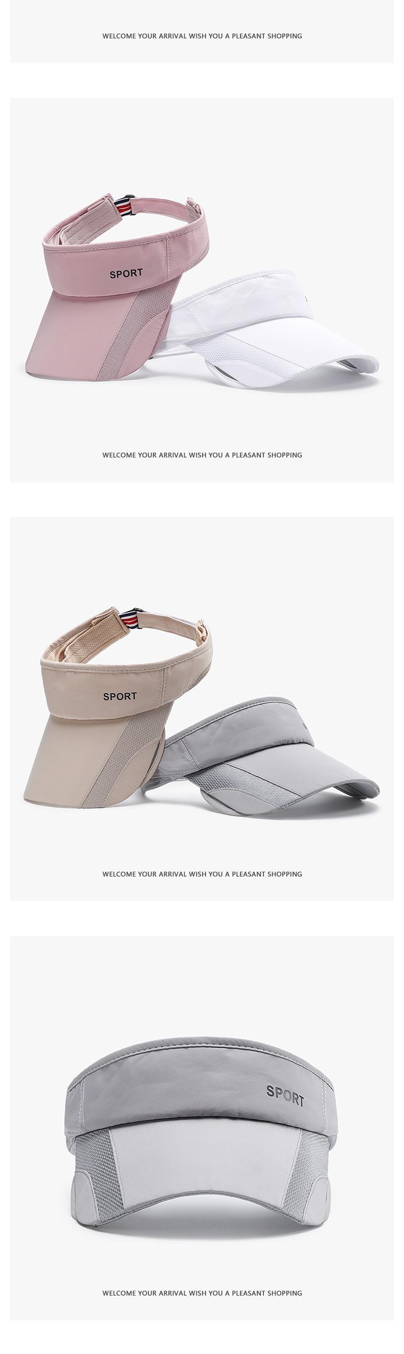 Empty top hat for men, golf sun protection hat, outdoor sports, summer sun protection, UV protection, women's sun hat, sweat absorbing and breathable material, soft and wear-resistant texture, suitable for running, hiking and travel sports