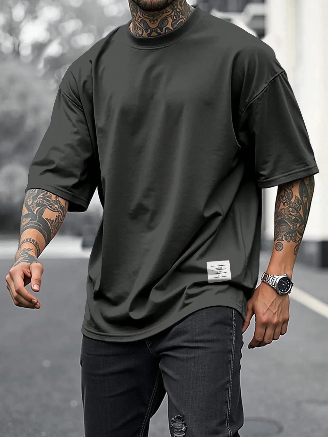 Men's Plus Size Round Neck Short Sleeve Shirt, Ultra Comfortable Everyday Wear, Casual Streetwear Oversized Style, Perfect for Daily Use Men's Plus Size Round Neck Short Sleeve Shirt, Ultra Comfortable Everyday Wear, Casual Streetwear Oversized Style, Perfect for Daily Use