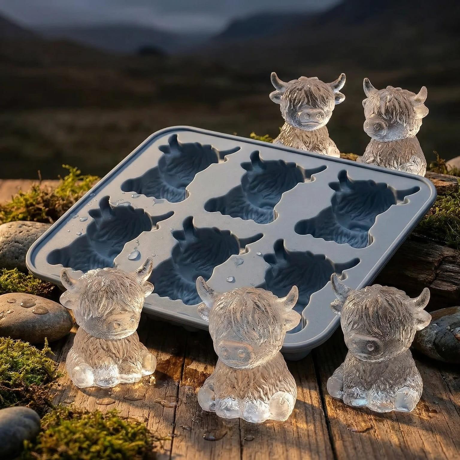 Mini Highland Cow Ice Cube Mold, Silicone Ice Cube Tray, Cute 3D Ice Cubes for Drinks, Parties, and Gifts, Perfect for Beverage Enhancements #GLOBAL PICKS Mini Highland Cow Ice Cube Mold, Silicone Ice Cube Tray, Cute 3D Ice Cubes for Drinks, Parties, and Gifts, Perfect for Beverage Enhancements #GLOBAL PICKS