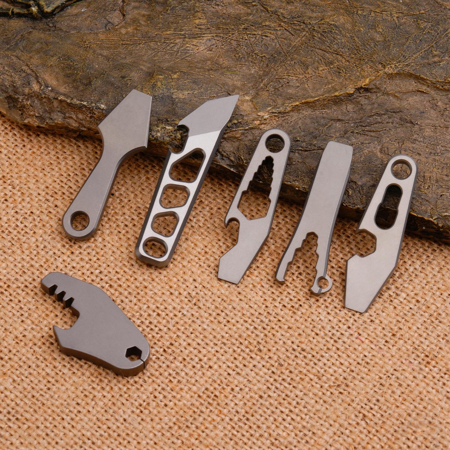 Mini Edc Tool Titanium Alloy Material, Compact Multitool for Everyday Carry, Durable and Lightweight Pocket Knife Accessory