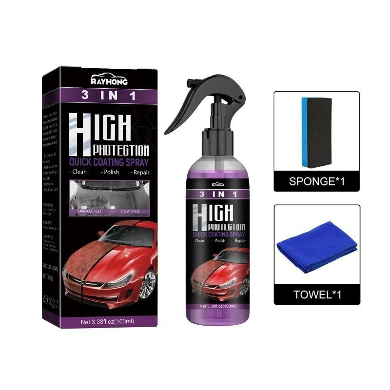 3 In 1 Car Ceramic Coating Spray 100ml Polishing Spraying Wax Polishing Paint Coating Agent Body Compound Scratch Repair