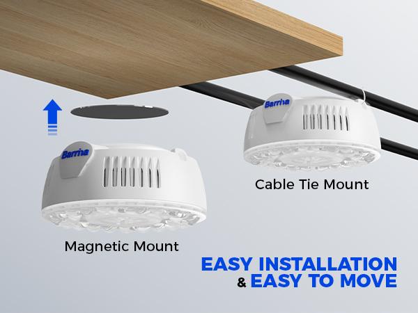 Barrina Orbgrow OG09 Puck LED Grow Light, Pinkish White 18W(2 x 9W, 270 Watt Equiv), Plant Lights for Indoor Plants Full Spectrum, Magnetic & Linkable, Small Grow lamp for Plant Shelf, 2 Packs