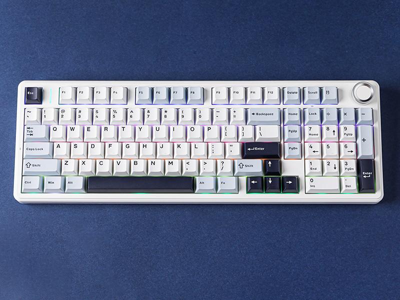 (NEW)Aula F99 Pro Mechanical Keyboard, Hot Swappable Custom Gaming Keyboard, Tri-Mode BT5.0/2.4GHz/USB-C Creamy RGB Keyboard with Numpad PBT Keycaps Multifunction Knob for MAC PC Gamer - Blue (NEW)Aula F99 Pro Mechanical Keyboard, Hot Swappable Custom Gaming Keyboard, Tri-Mode BT5.0/2.4GHz/USB-C Creamy RGB Keyboard with Numpad PBT Keycaps Multifunction Knob for MAC PC Gamer - Blue