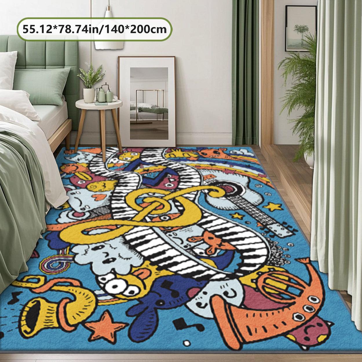 Velvet soft and comfortable patterned printed carpet, suitable for multiple scenarios, available in various sizes, soft and non-shedding, Soft Area Rug