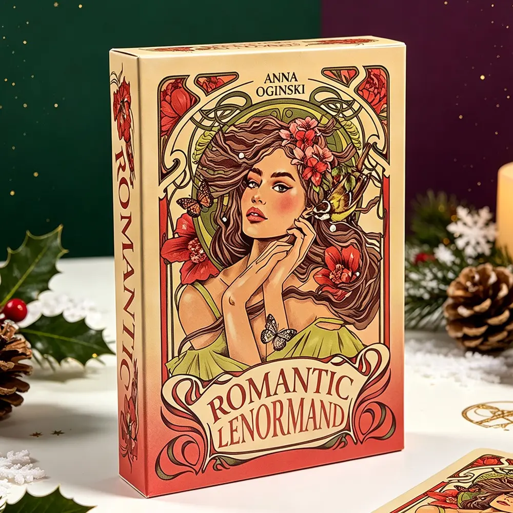 37 Art Style Tarot Cards, Tarot Card Deck, Romantic Lenormand Tarot (available in English and Russian editions) - Divination Game for Christmas Party, Singles' Party, Birthday Party, and Friends' Gatherings, Group Entertainment and Holiday Joy Card Game