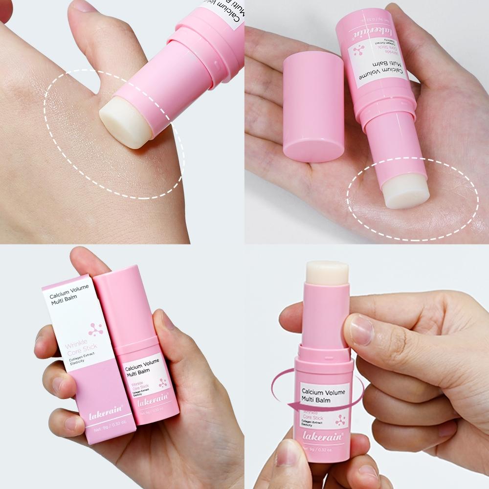 Lakerain Moisturizing Eye Multi Balm, Wrinkle Core Stick with Collagen, Firming Moisturizer Stick, Under Eye Balm, Brightener & Tightener for Improving Fine Lines Dark Circles and Puffiness, Non-Greasy, Lightweight, Skin Care, Eye Care Routine