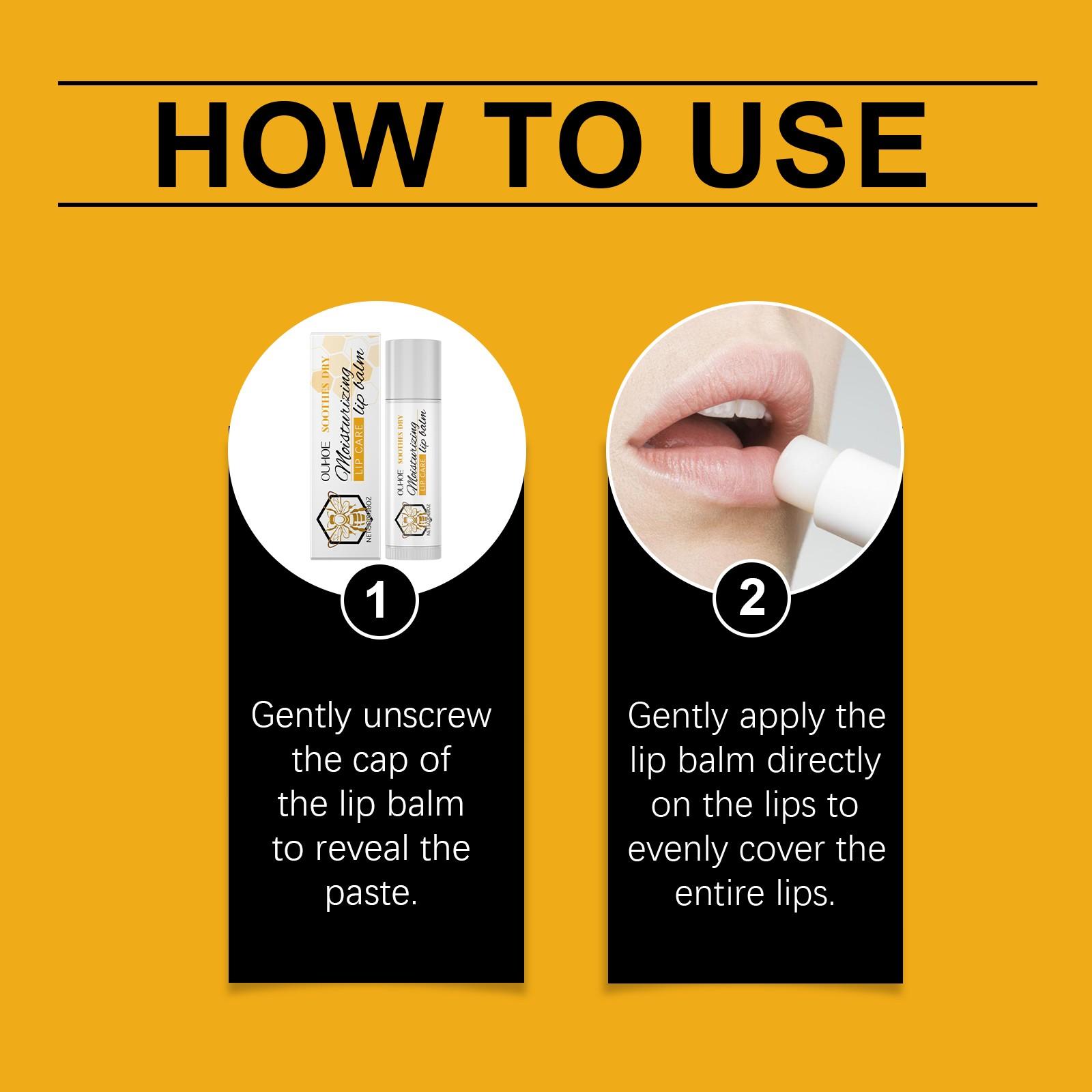 Ouhoe Moisturizing Lip Balm, Hydrating Care for Soft and Smooth Lips, Non-Dry Glossy Lip Balm, Long-Lasting Comfort