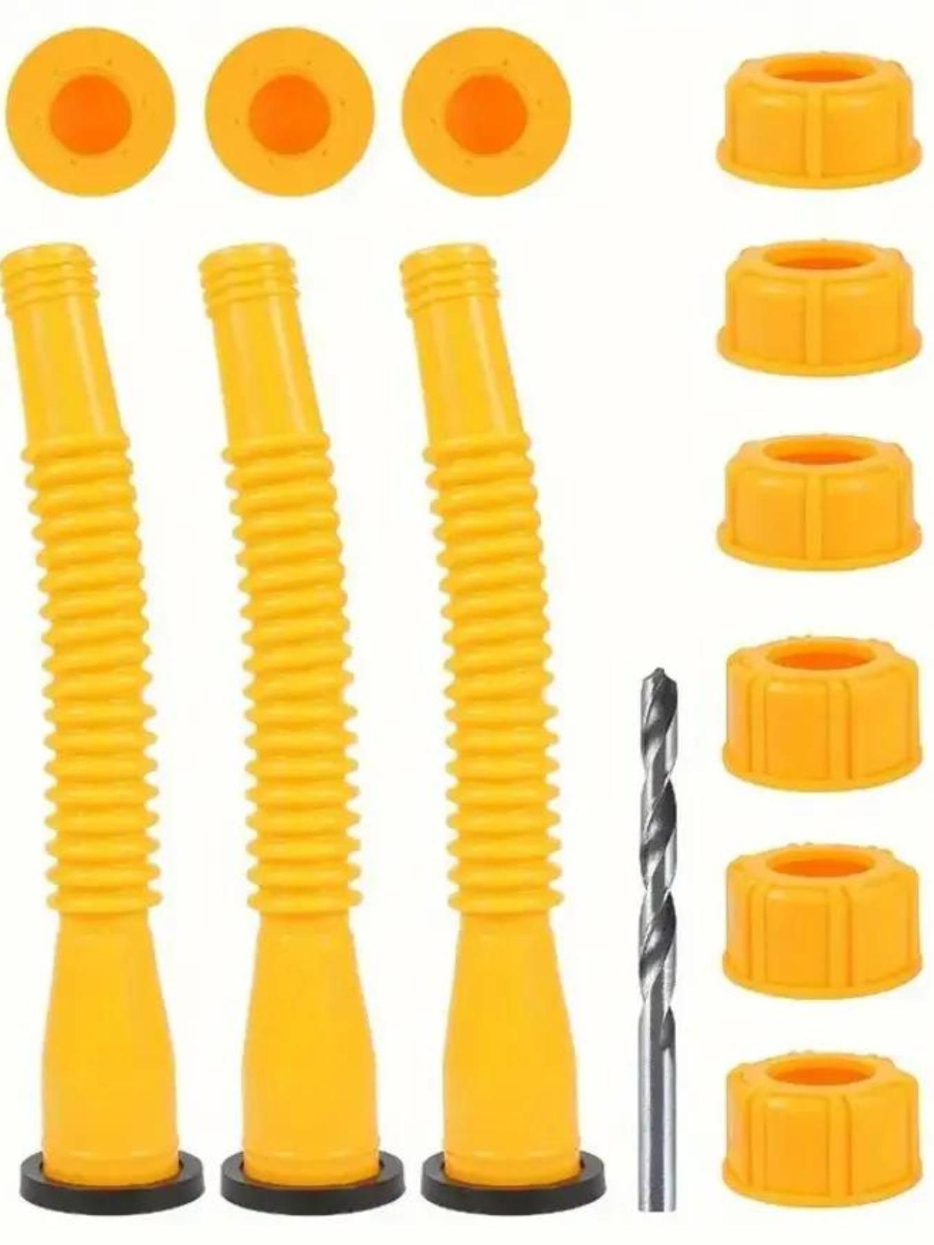 Universal Fuel Can Nozzle Kit | Replacement Gas Tank Spout with Caps for Gallon Containers