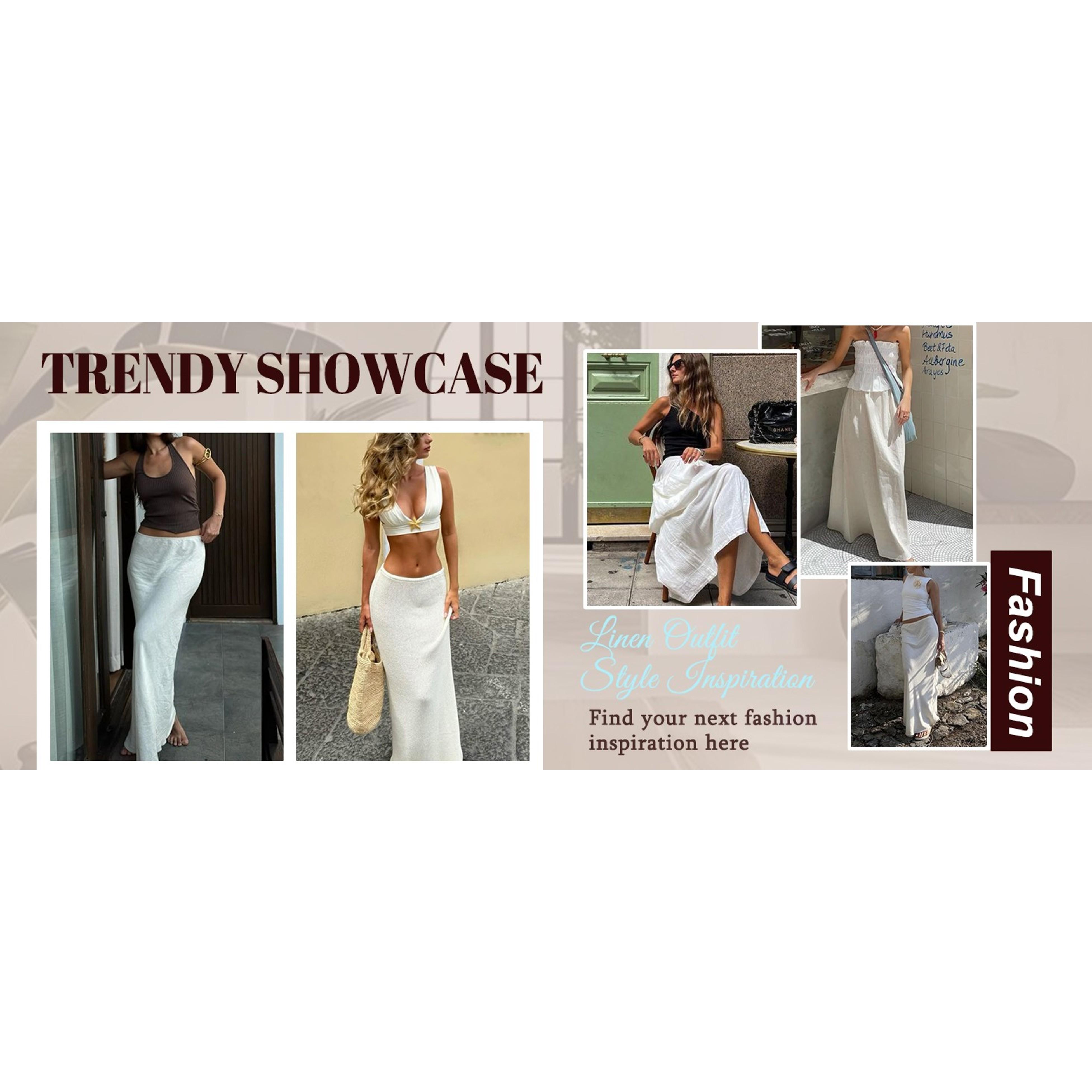 Linen Straight Maxi Skirt with Side Slit - Elastic Waist Drawstring Long Flowy Ankle-Length Skirt with Pockets(Gift) Linen Straight Maxi Skirt with Side Slit - Elastic Waist Drawstring Long Flowy Ankle-Length Skirt with Pockets(Gift)