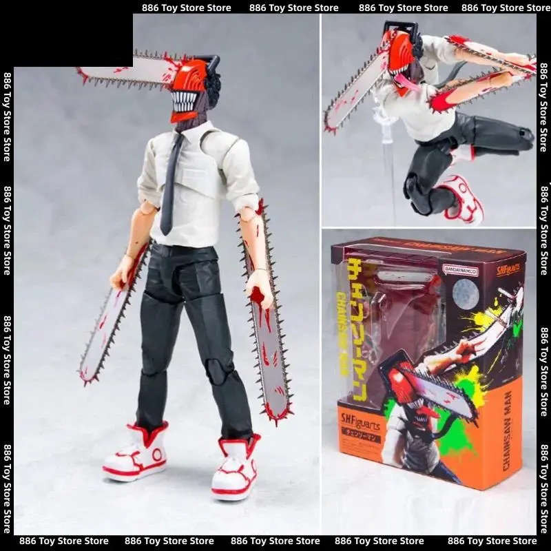 In‑Stock Premium Version SHF Chainsaw Man Denji Articulated Joint‑Movable Collectible Action‑Figure Model, Gift‑Box Packed