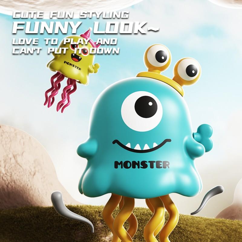 1pcs Cute Dancing Monster Wind-Up Toy, Realistic Baby Animal Stress Relief, Crawling Running Toy for Kids Aged 3+, Baby Play