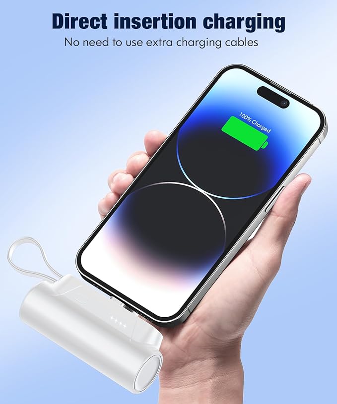 TikTokShopfalldealsforyou 8000mAh Portable Capsule Mobile Power - Mini USB-C Charging with Dual Inputs and 18W Fast Charging - Rechargeable Mobile Power with Stand for On-the-go Use Plug and Play, for Apple, Android,Gift,Springtok TikTokShopfalldealsforyou 8000mAh Portable Capsule Mobile Power - Mini USB-C Charging with Dual Inputs and 18W Fast Charging - Rechargeable Mobile Power with Stand for On-the-go Use Plug and Play, for Apple, Android,Gift,Springtok
