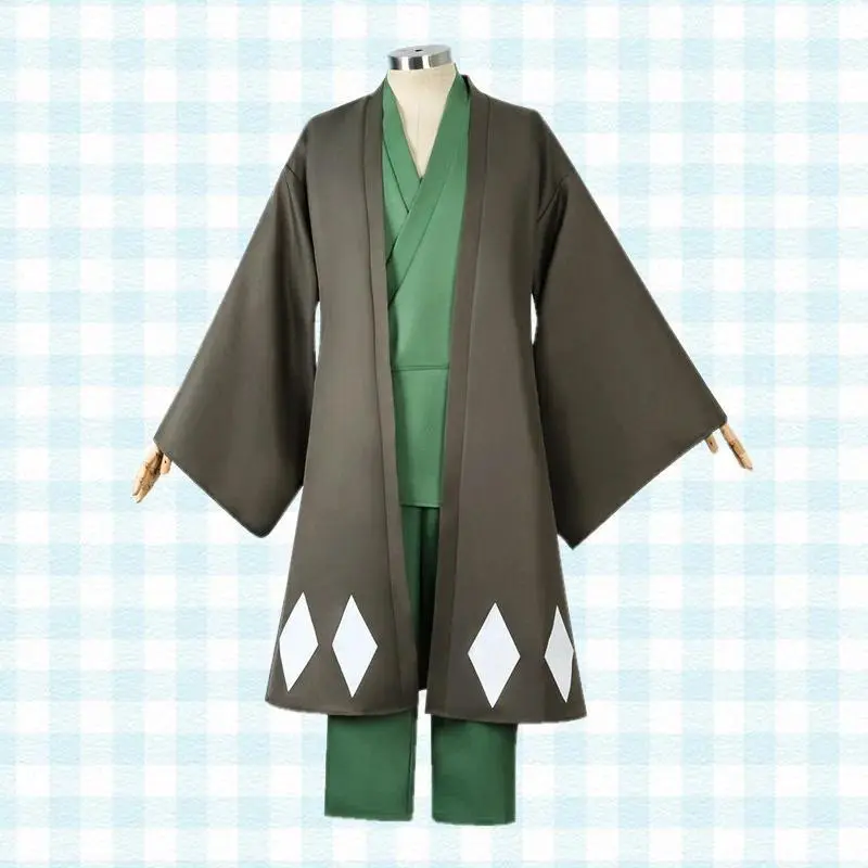 Urahara Kisuke Cospaly Anime Bleach Cosplay Costume Aldult Grey Kimono Pants Hat Outfits Halloween Carnival Party Anime Costume