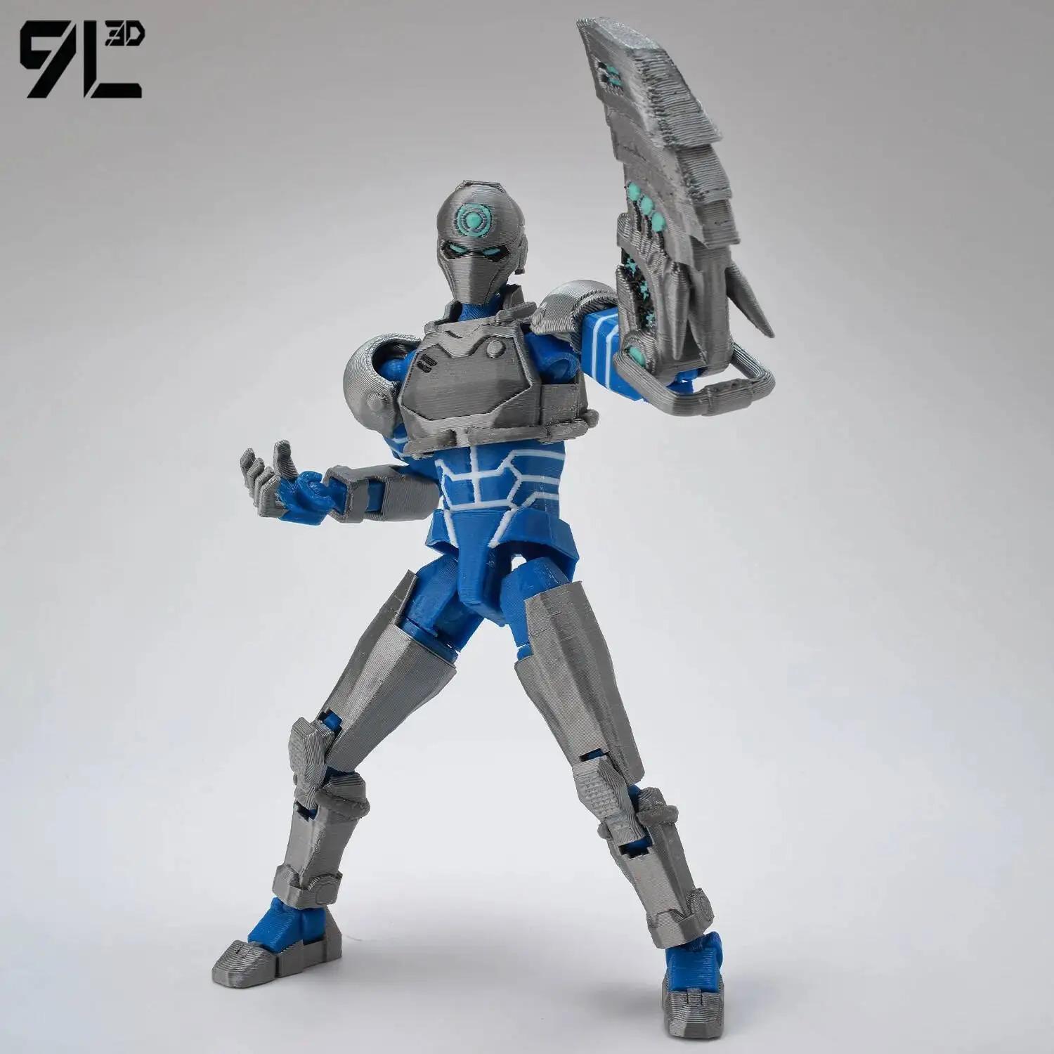 9L3D DIY Shapeshift Articulated Figurine - Titan13 T13 Dummy with 13 Joints, Movable Multi-Pose 3D Model Toy, Desktop Collectible, Tech Jacket Accessory, Gifts for Boys, Toy Photography Prop