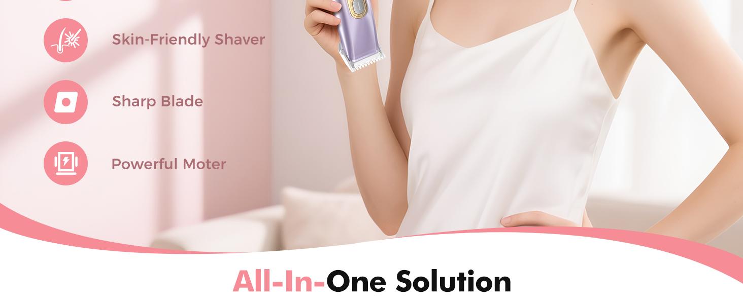 Women's Compact 2-in-1 Cordless Charging Trimmer, Waterproof Wet & Dry Body Hair Trimming & Facial Hair Removal Tool (1 Set), Body/Facial