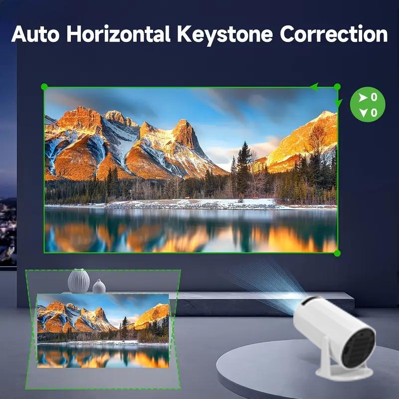 Holiday Haul Home Use Mini 4K Projector - 1080P Clear View, 5G/2.4G Dual-Band WiFi & Multi-Device Connection, Bedroom Wall Projection & Remote Screen Mirroring - Christmas Gift