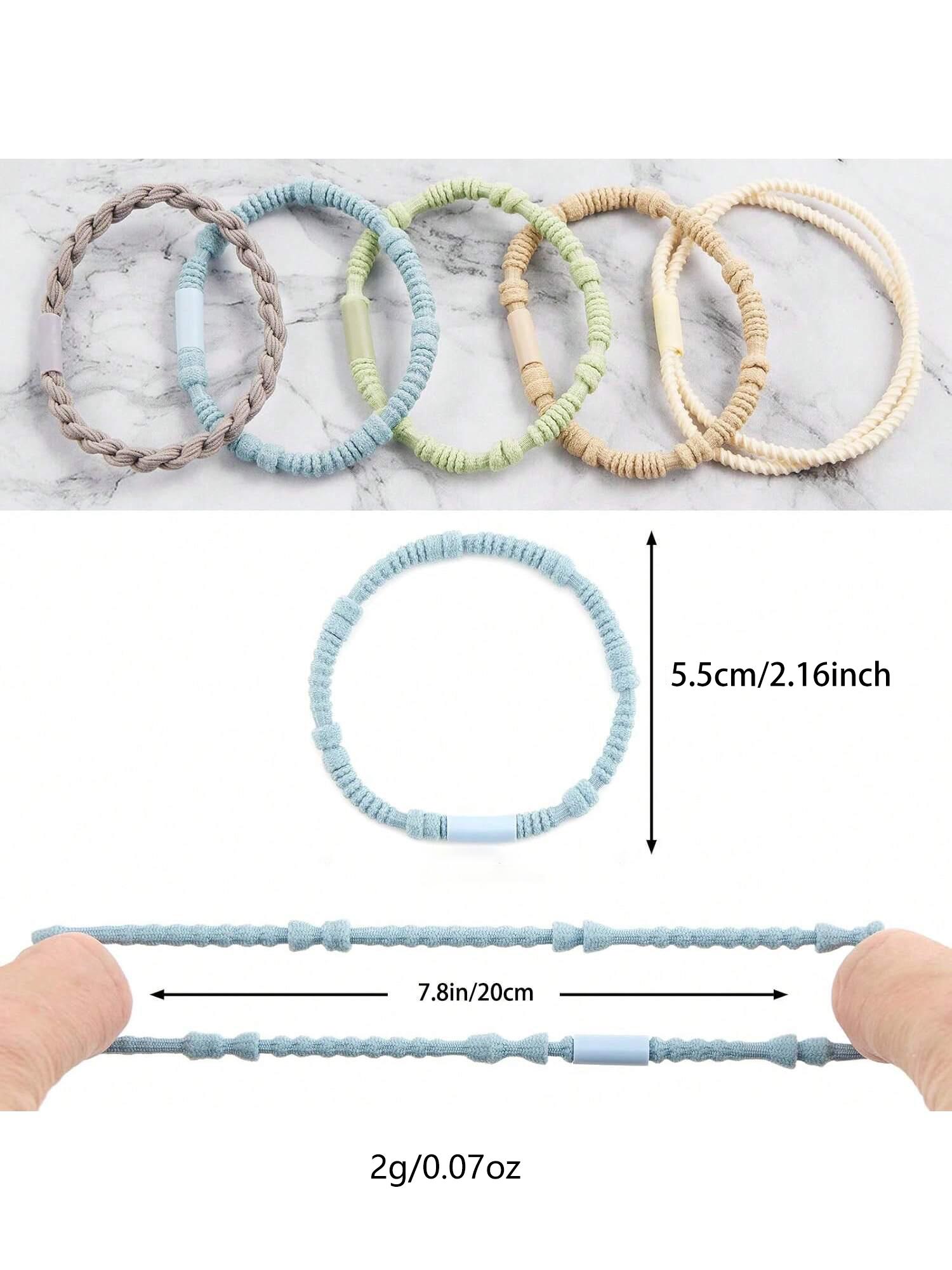 Boho 20pcs Women Bohemian Style Elastic Hair Ties & Bracelets, Multifunctional Soft Hair Ties, Various Styles Ponytail Holder,Dopamine Ponytail Holders Hair Elastics Hair Rubber Bands Scrunchies Hair Rope, Hair Bobbles