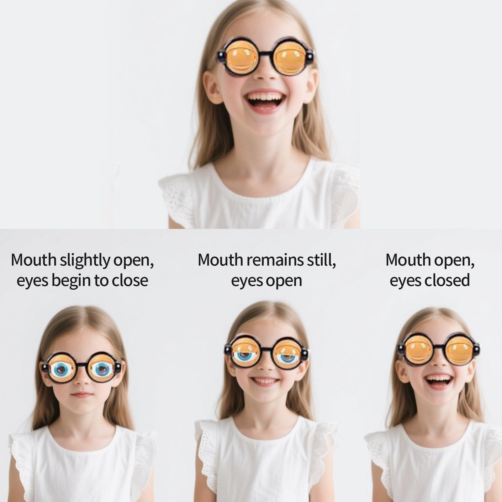 Funny Dynamic Glasses Set, Blinking Eyes, Pull String Design, Four Styles Party Props, Party Photo Prop, Adult Halloween Carnival Birthday Gifts, Masks, Accessories