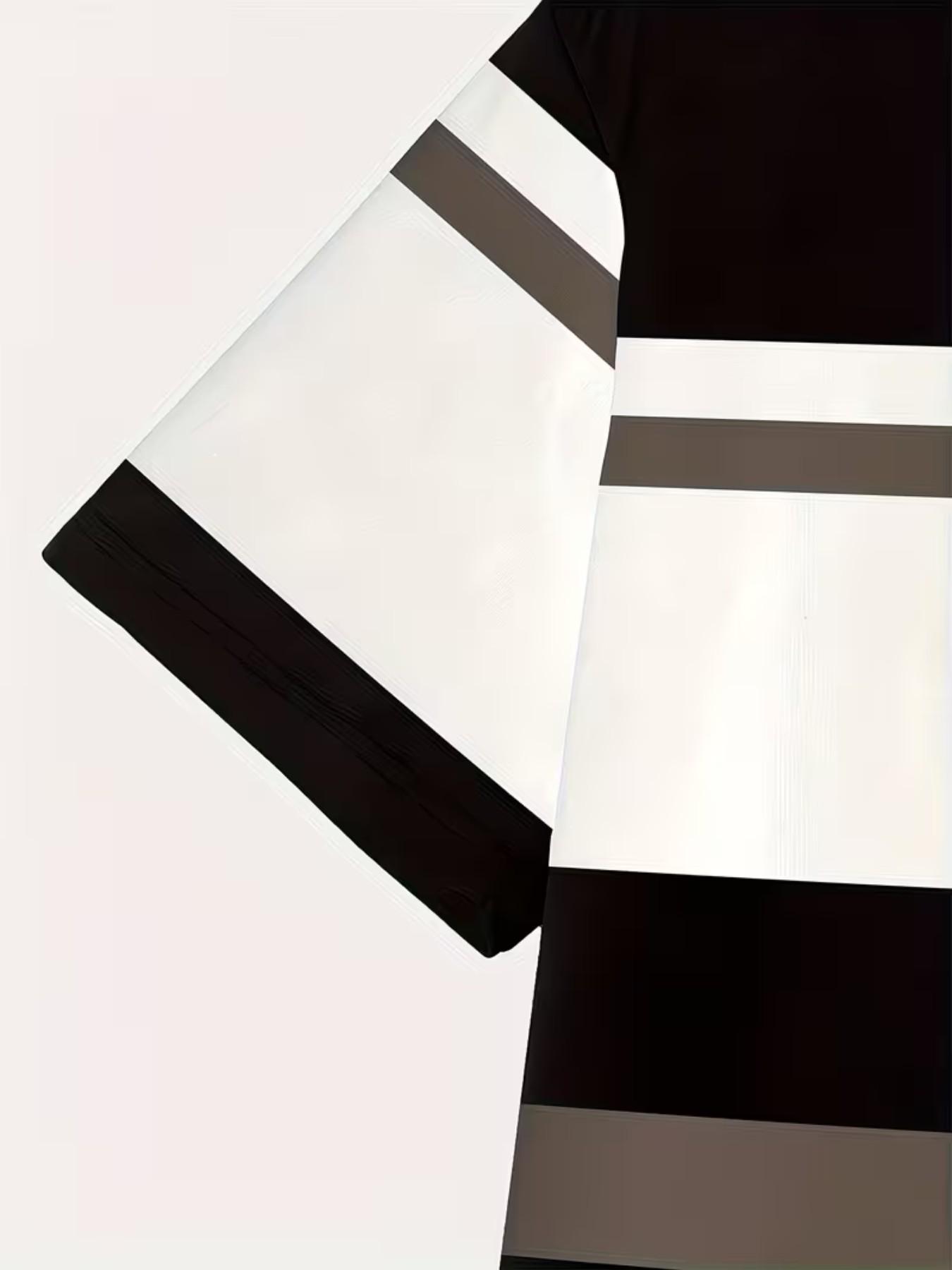 Men's Casual T-Shirt, Lightweight Polyester, All over Print, Slim-Fitting, Round Neck, Comfortable for All Seasons