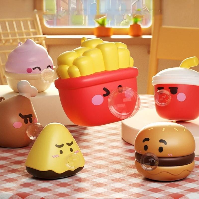 Cute Food Series Spitting Bubbles Squishy Squeeze Toys, Anxiety Stress Relief Sensory Antistress Toys, Fun Gift for Adults & Kids