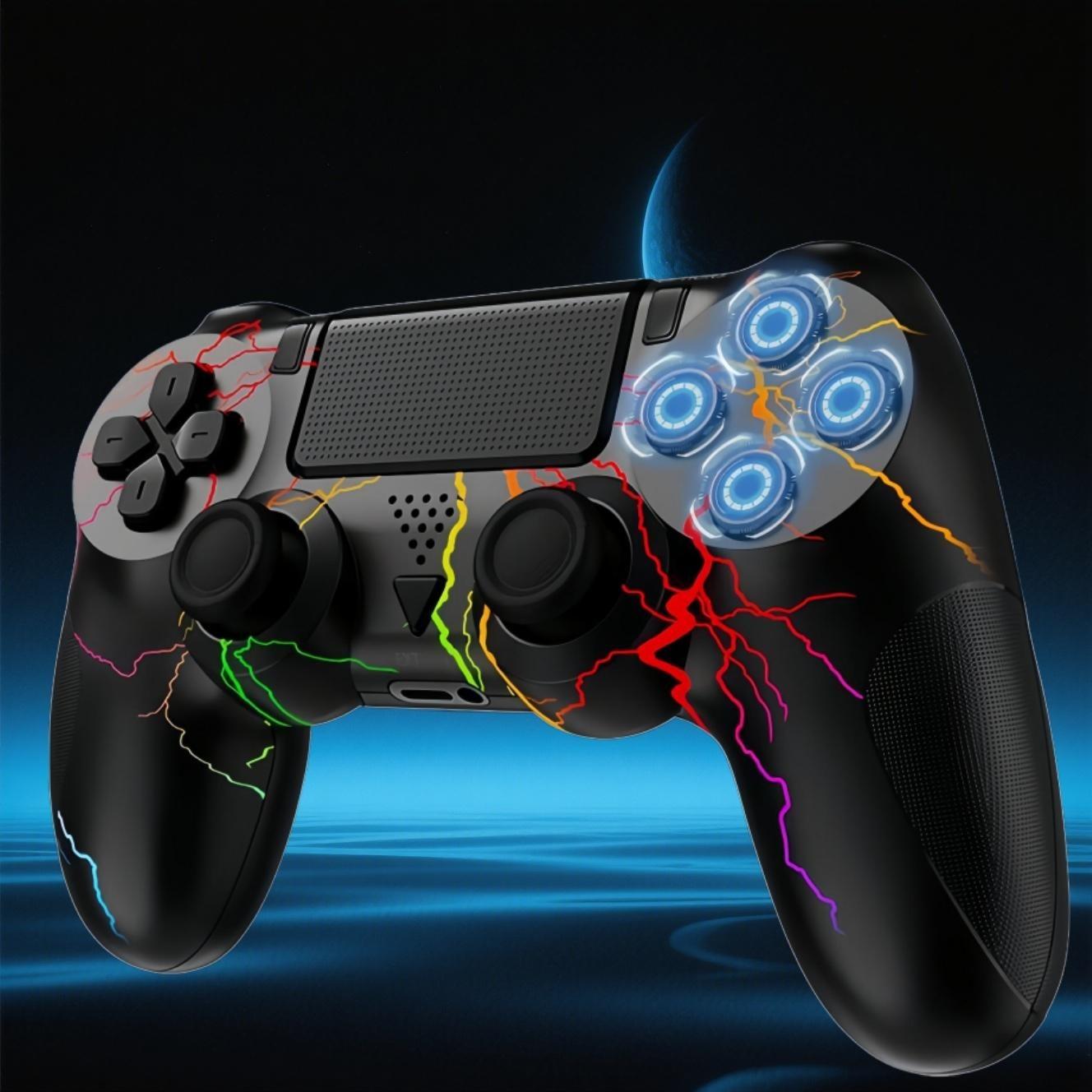 PS4 Wireless Controller, Limited Edition with Colorful Lightning Attack Design, Built - in Vibration Feedback, Six - Axis Gyroscope, Compatible with PS4 Players.