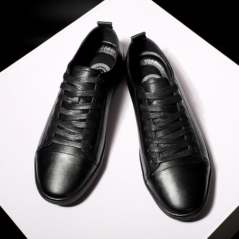 Men & Women High-End Cow Leather Shoes, Lightweight Soft Sole Non-Slip Footwear, Versatile Casual  for Daily Wearfor All Seasons