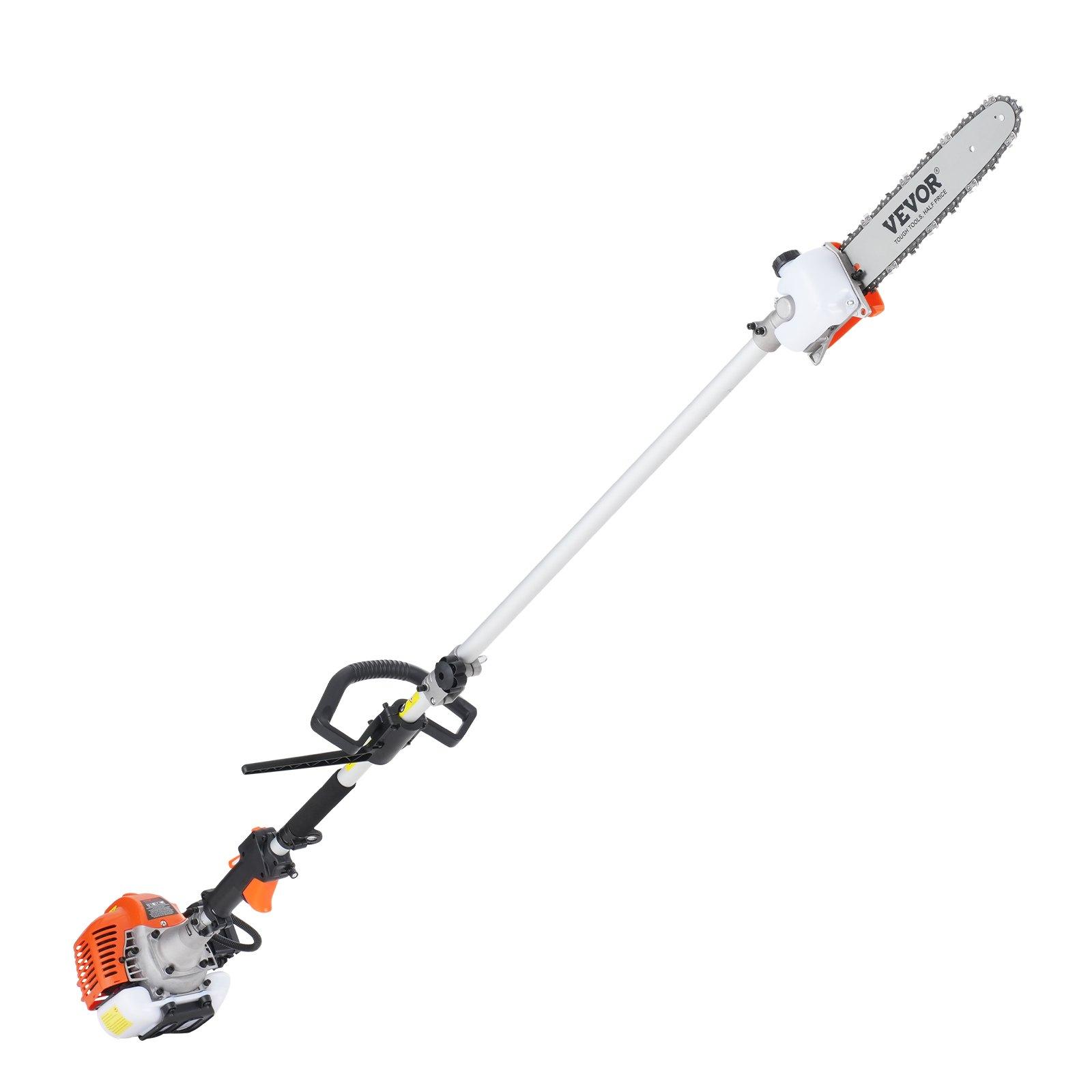 VEVOR 52CC 6-in-1 Multi-Functional Trimming Tools, Gas Hedge Trimmer, Weed Eater, String Trimmer, Brush Cutter, Edger, Pole Saw Chainsaw Pruner with Extension Pole VEVOR 52CC 6-in-1 Multi-Functional Trimming Tools, Gas Hedge Trimmer, Weed Eater, String Trimmer, Brush Cutter, Edger, Pole Saw Chainsaw Pruner with Extension Pole