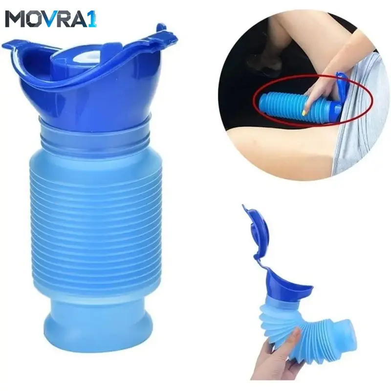 MOVRA1 750ml Adult Urinal Portable Shrinkable Personal Mobile Toilet Women Kid Pee Outdoor Car Travel Traffic Camping Potty