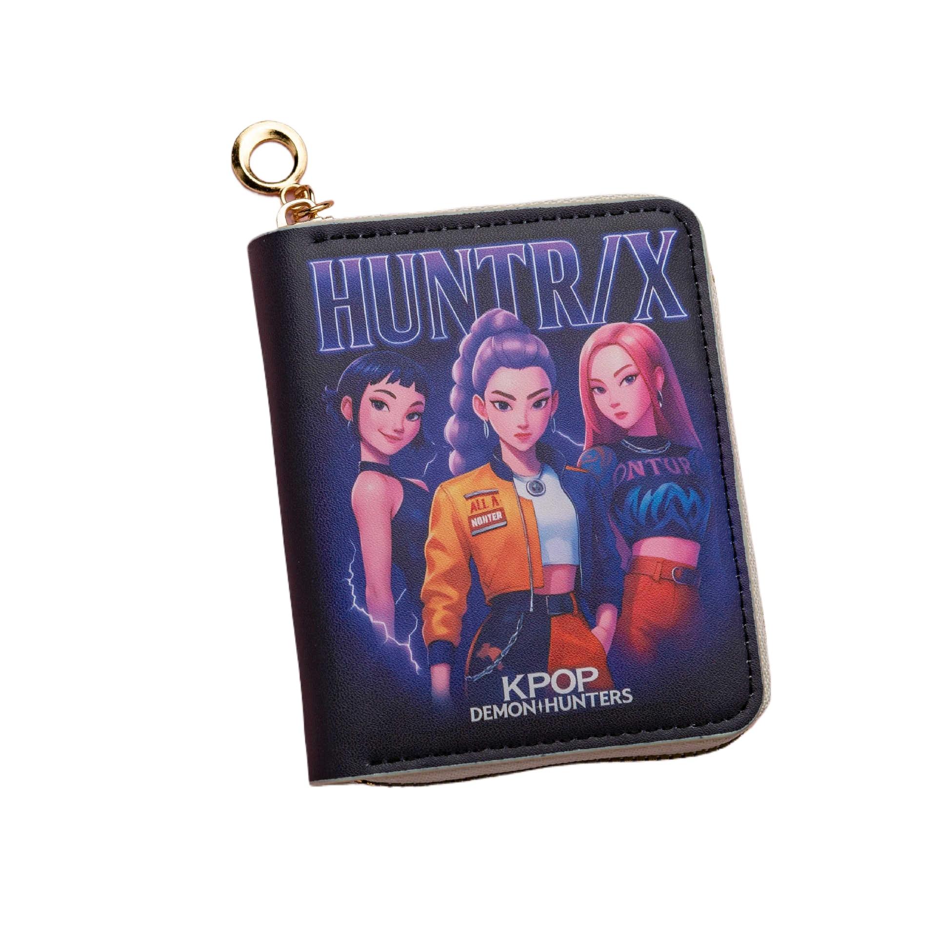 Cute and Whimsical Cross-Border Customised Short Women’s Cartoon Wallet: Demon Hunter Girls’ Cute Student Coin Purse and Children’s Handbag