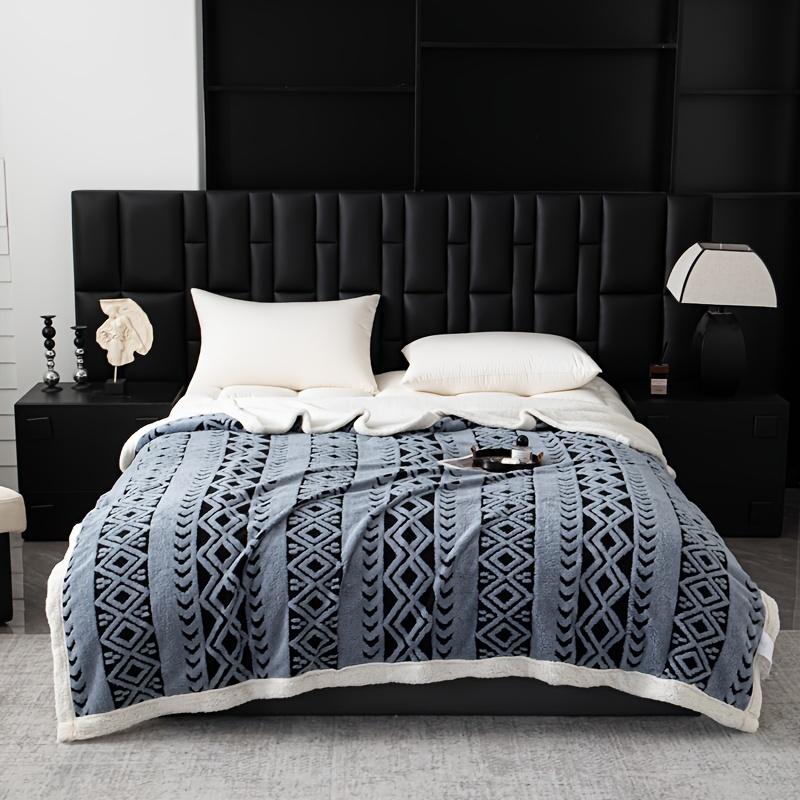 Super Soft Stretchy Fashion Blanket - Printed Fabric Blanket with Fine Fibers, Excellent Heat Retention, Simple Floral Pattern, Multiple Colors, Suitable for Home & Travel, Classic Versatile Home Decor, Fashion Blankets, Printed Fabric Blankets
