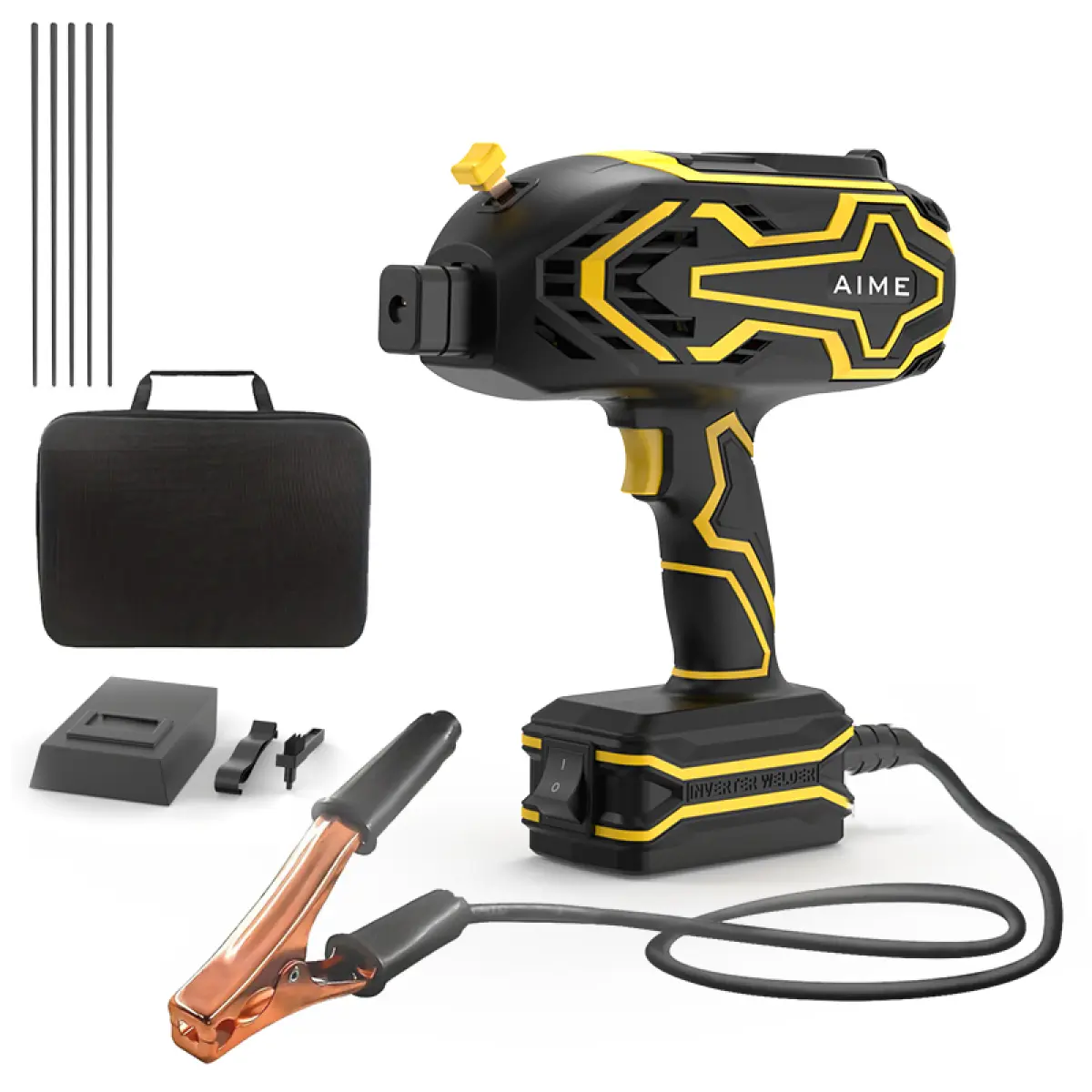 AobtkelPortable Handheld Welder Gun 110V, 20-120A IGBT Inverter Welding Machine Tools with Auto-Darkening Goggles, Hot Start, Arc Force, Extended Copper Ground Cable for Metal, DIY & Repair
