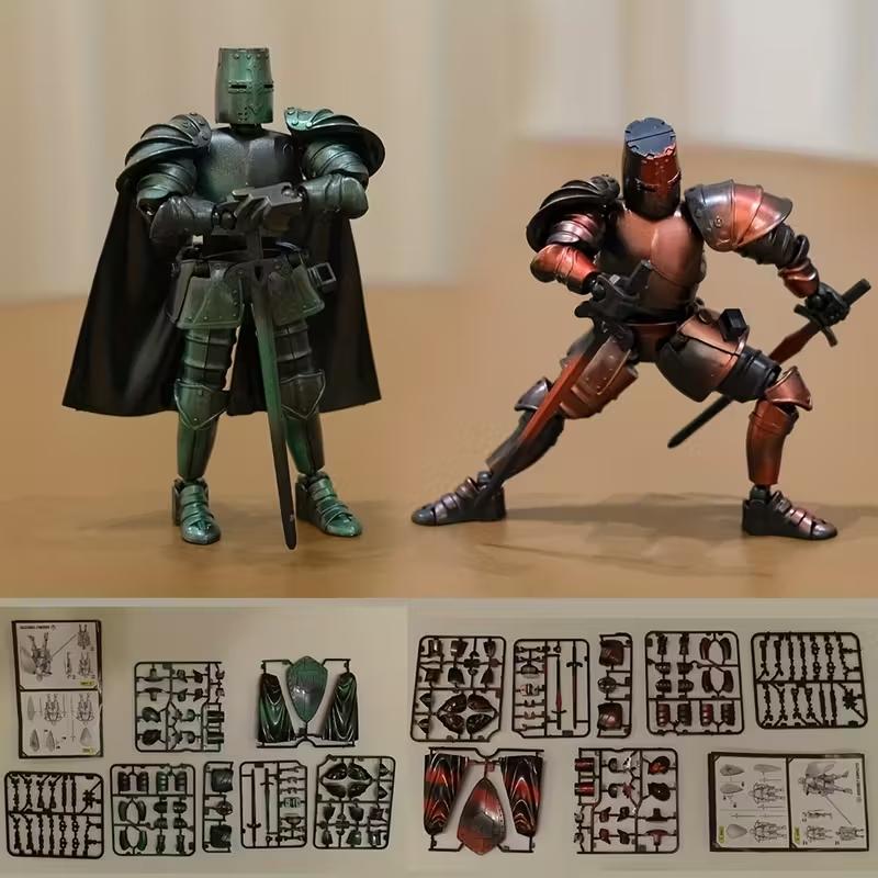 Ancient Roman Medieval Knight Warrior Multi-Jointed Assembling Toy Building Set, Boy Star Diaga Model DIY Educational Gift, Birthday Present
