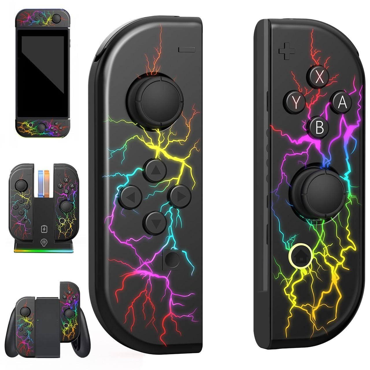 Wireless Game Controller Left Right Dual Vibration Action Control Screenshot Wake Up Function Compatible with Switch & Switch 2 Bluetooth-compatible Connection Gaming Controllers